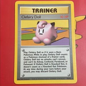 Clefairy Doll 70/102 - Base Set Rare Unlimited 1999 Pokemon WOTC Trainer Card